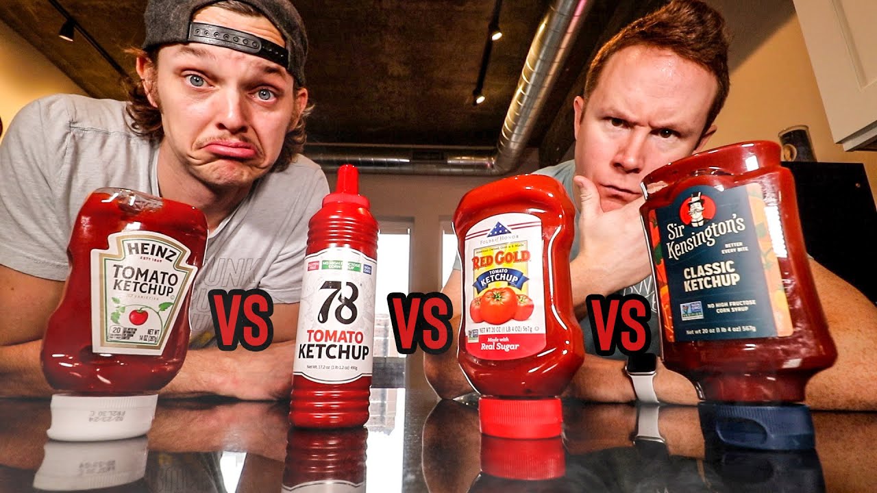 Heinz vs. 78 Brand vs. Red Gold vs. Sir Kensington's | *ULTIMATE KETCHUP BLIND TASTE TEST* 🥫🍟