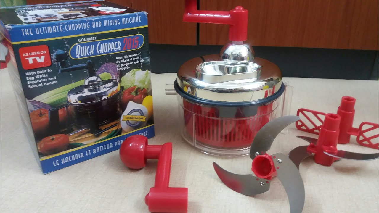 Quick Chopper Chopping Mixing Machine Manual As Seen On Black /Silver