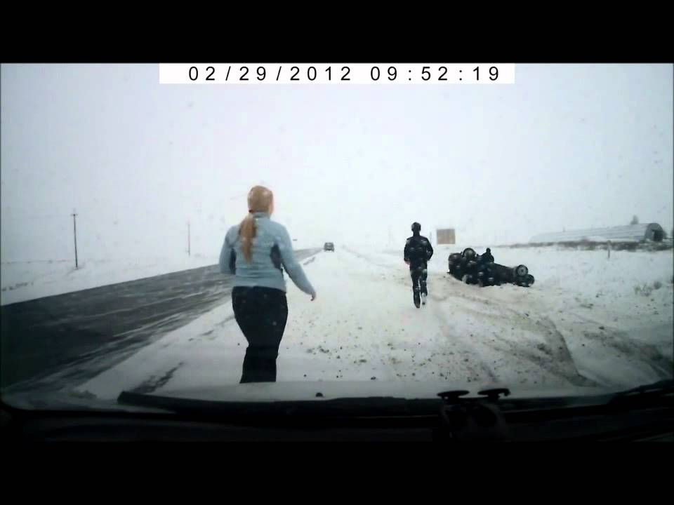 Car Flew Into a Ditch and Overturned