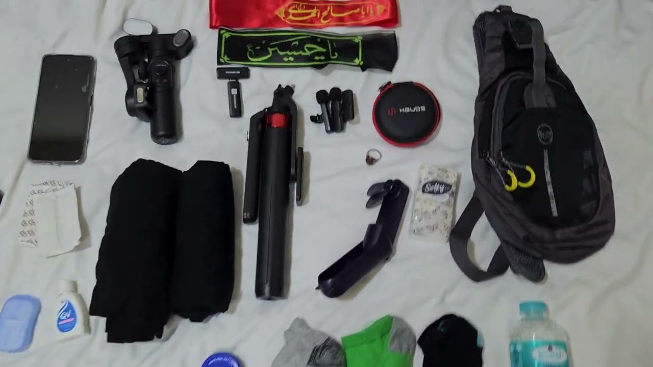 Things in my back pack - Arbaeen Walk 2023