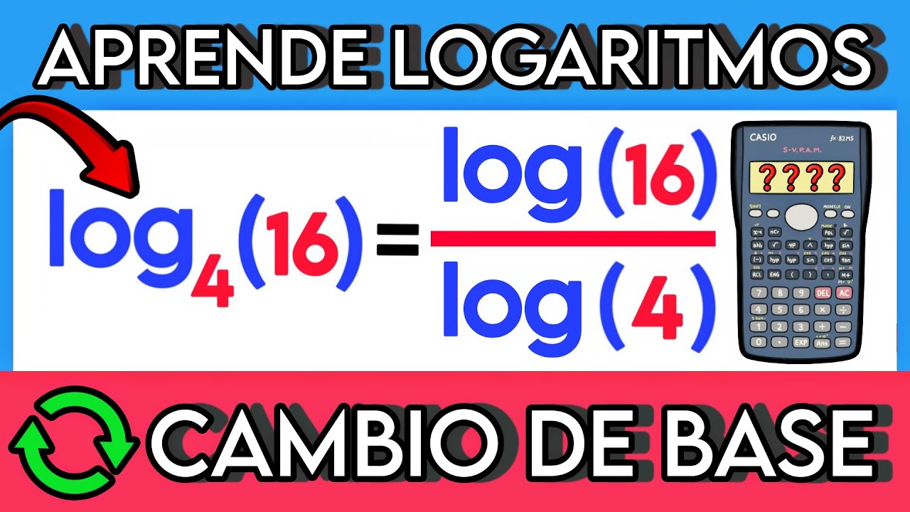 ▶️ Aprende CAMBIO DE BASE en LOGARITMOS [FÁCIL Y RÁPIDO] 🚀