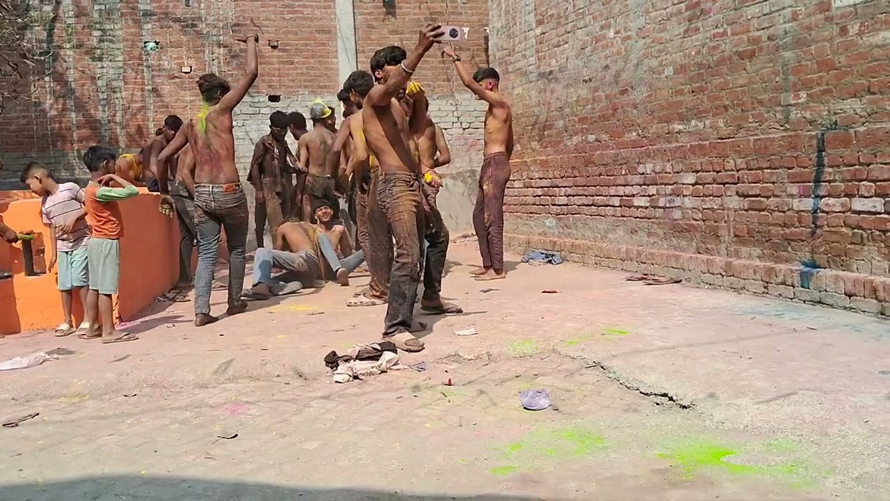 Holi video gram bholapur shankhapur 