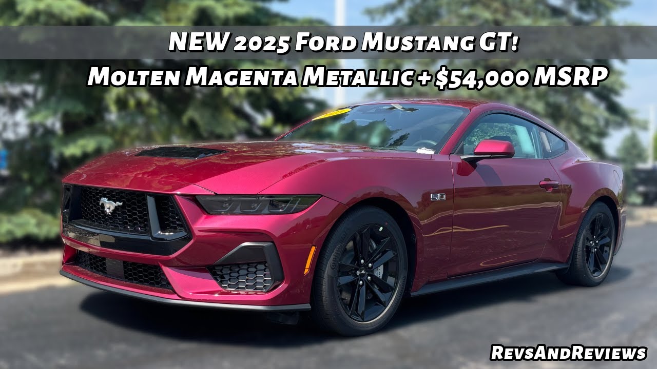 BEST Sports Car on the market!? 2025 Ford Mustang GT in Molten Magenta Metallic!