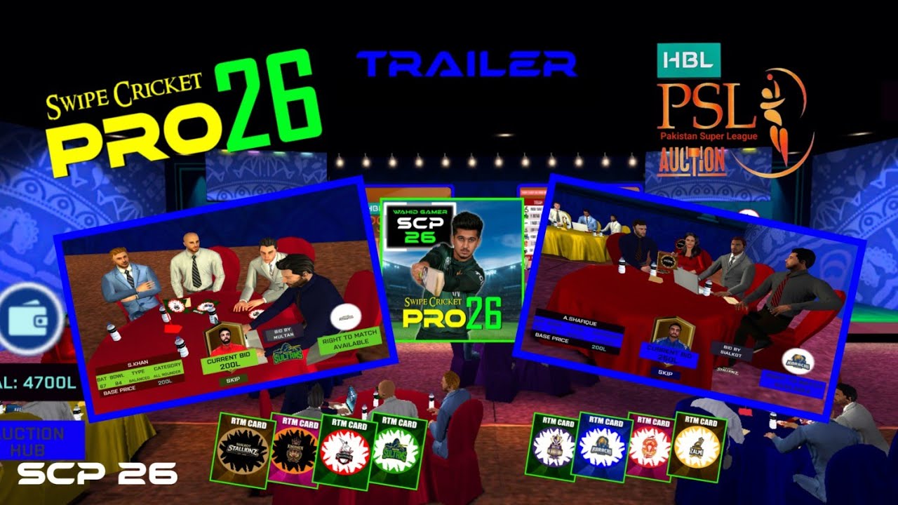 Swipe Cricket Pro 26(Trailer part2). Psl auction game Coming soon.#cricket #Subscribe #foryou 