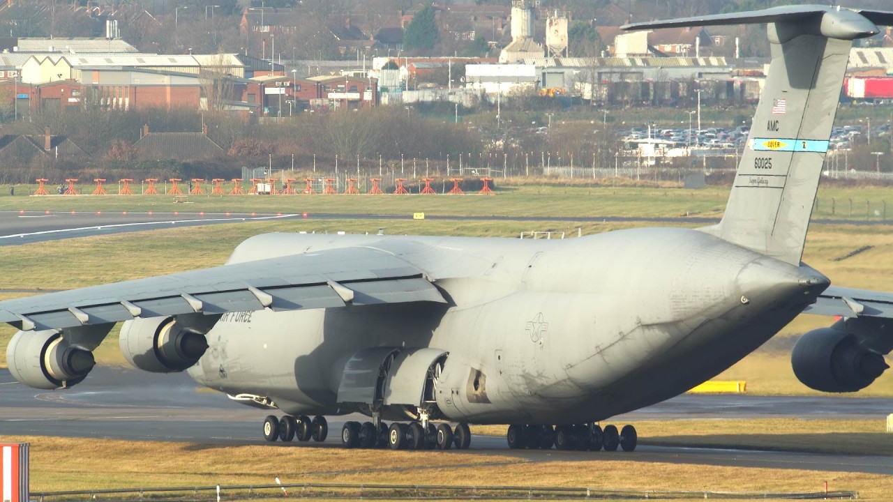 Longest Ever Plane at BHX (C-5M)!