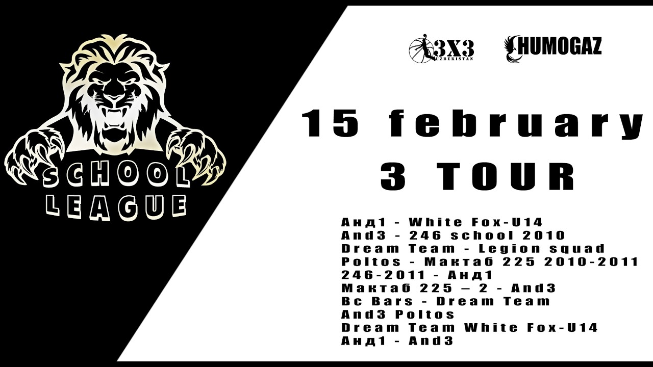 RE-LIVE I 15 FEBRUARY I 3 TOUR I SHOOL LEAGUE 2026