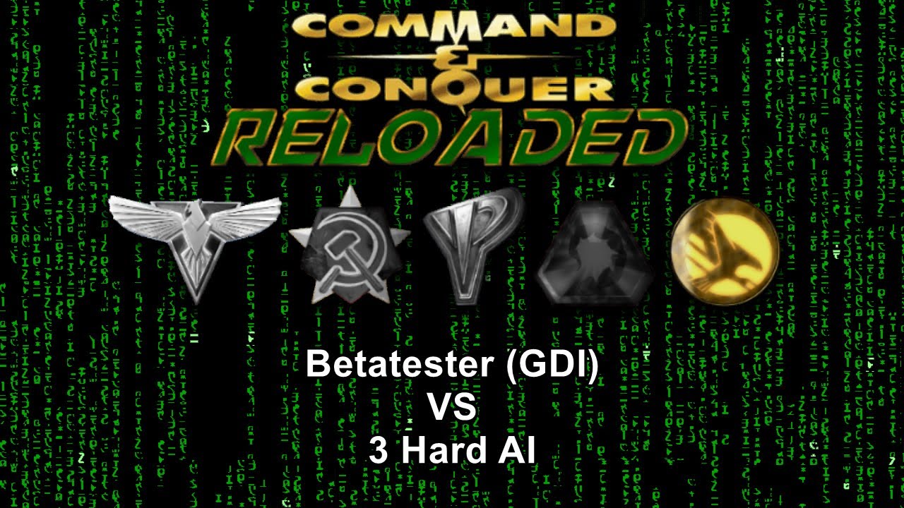 C&C: Reloaded 1vs3 (FFA) - Betatester (GDI) vs 3 Hard AI - Battle 1