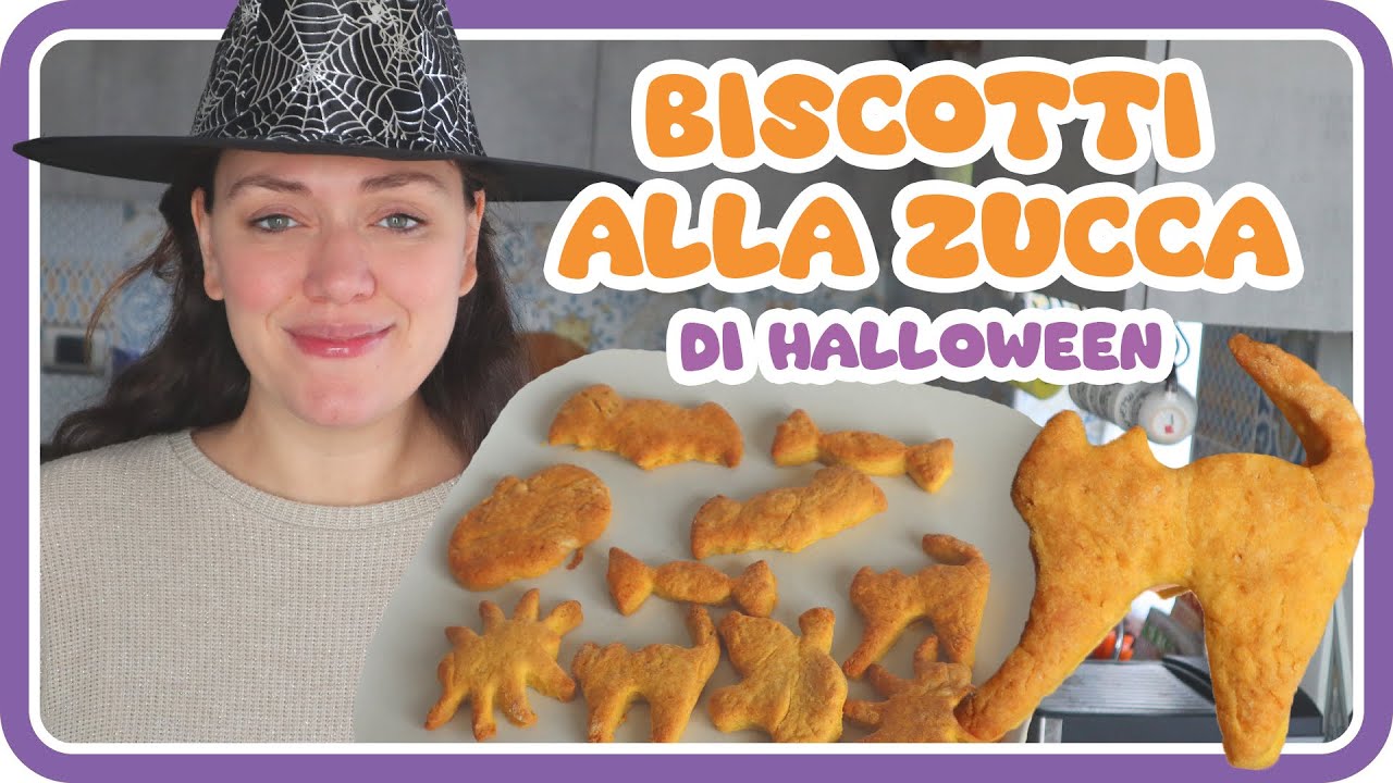 BISCOTTI ALLA ZUCCA DI HALLOWEEN 🎃 Senza Uova, Burro e Latte!  Ricetta semplice e gustosa 😋