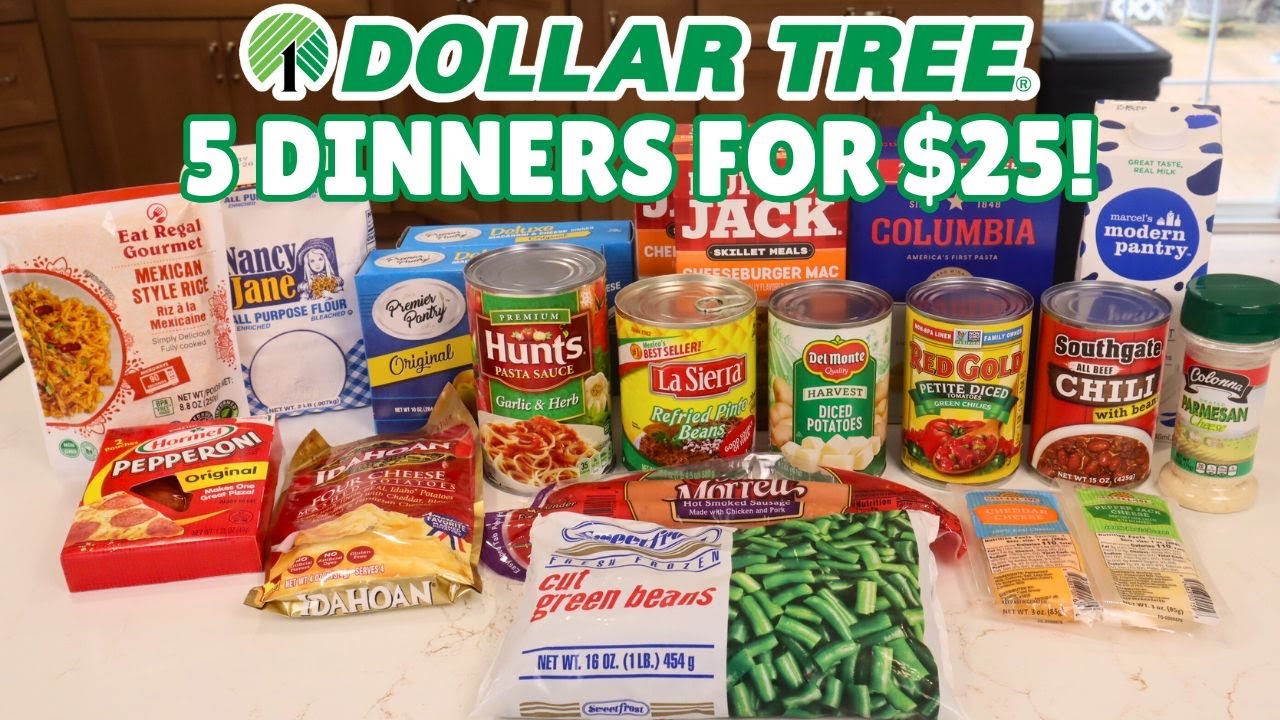 5 Nights of Family Dinners for $25 from Dollar Tree!