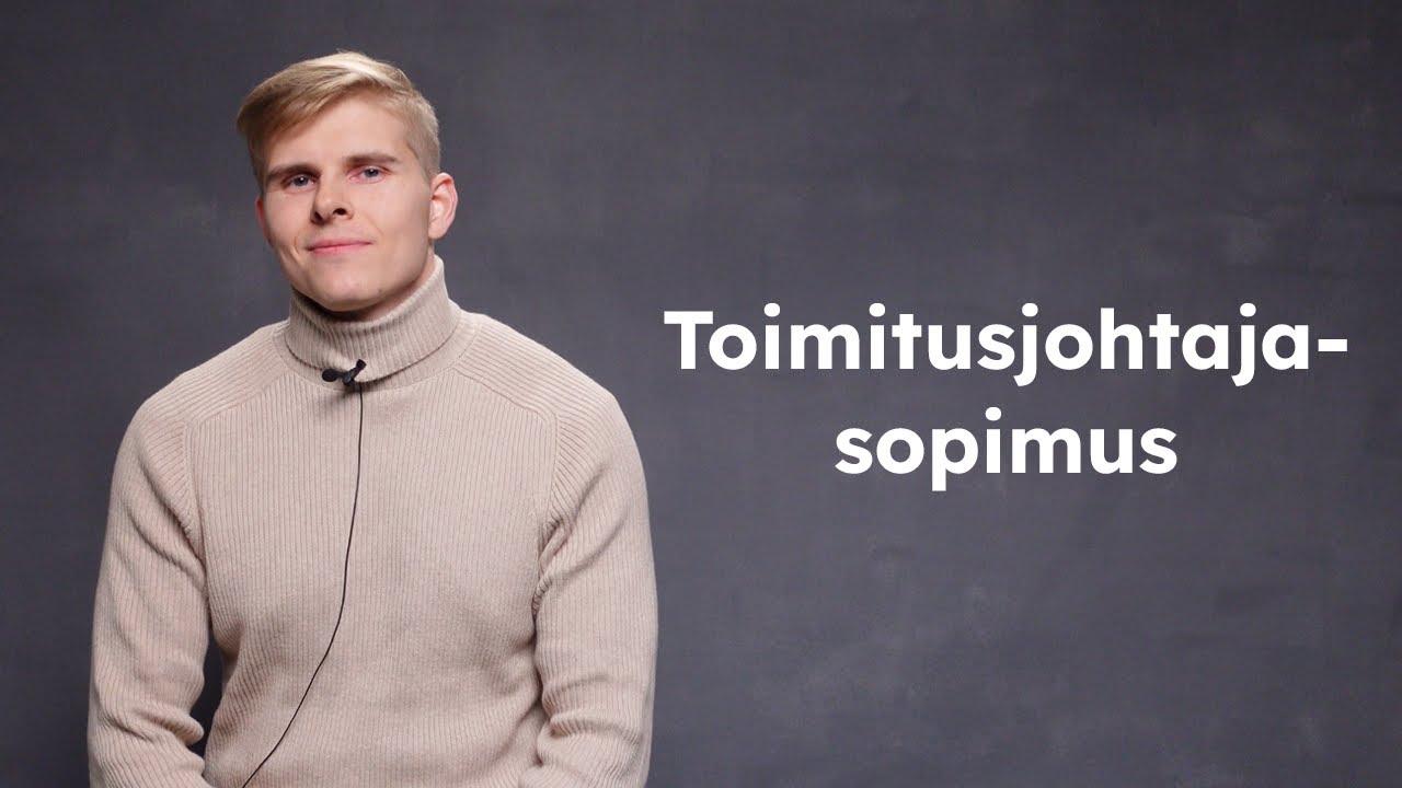 Toimitusjohtajasopimus