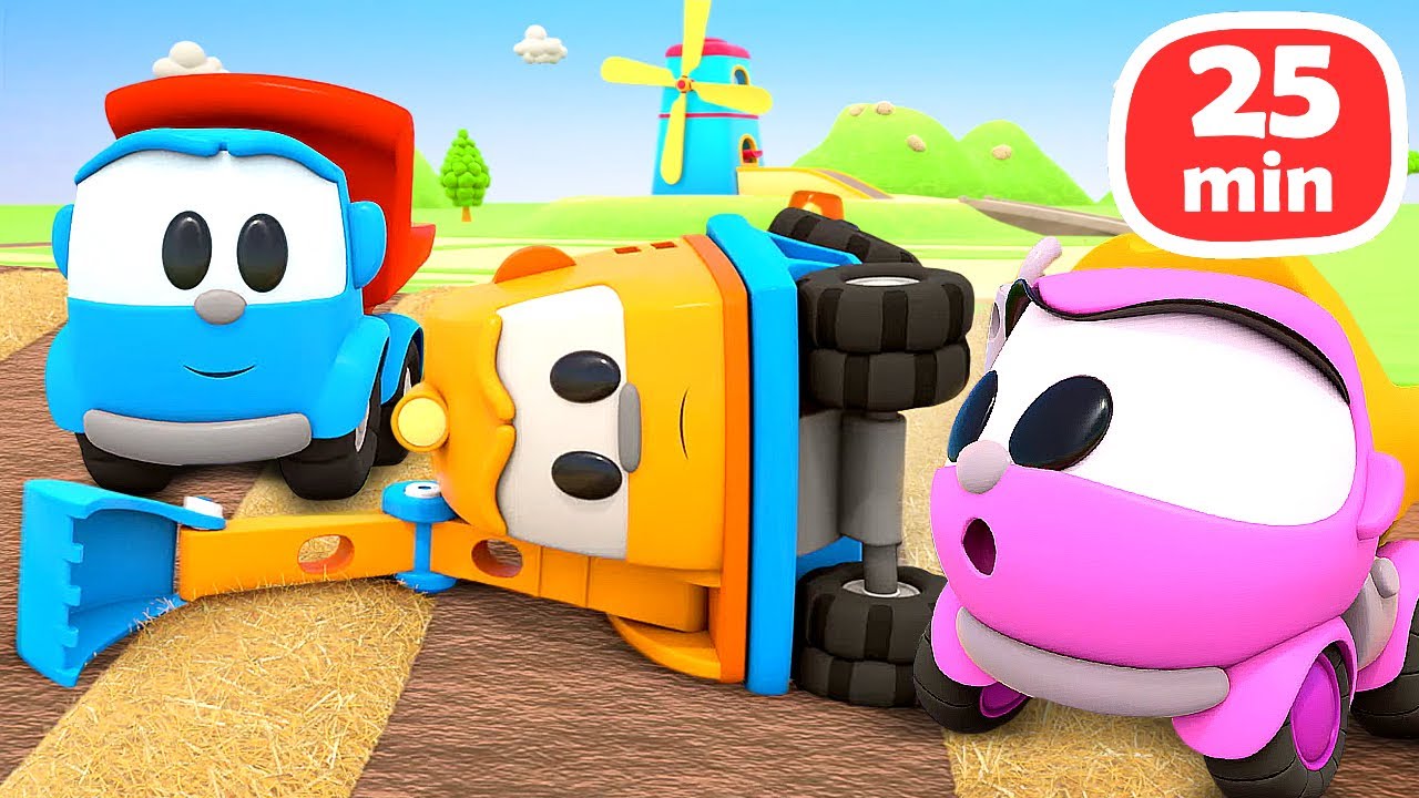 Learn colors with Leo the truck full episodes. Car cartoons for kids. Robots & street vehicles.