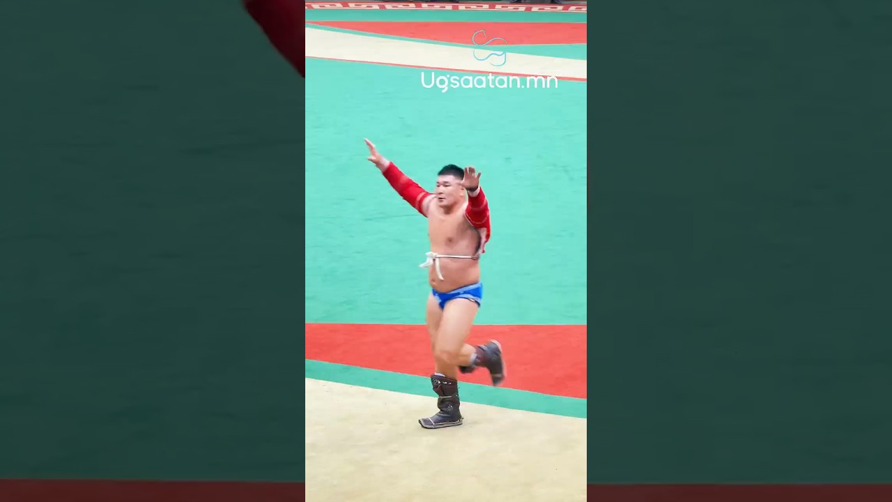 Match highlights of L. Enkhsaruul,“Nachin” wrestler in Mongolian Traditional Wrestling🔥