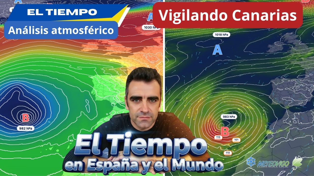 Mucha atención a la BORRASCA ⛈️​🅱️​ que seguimos: Canarias en la diana con, ¿400mm? Lo analizamos