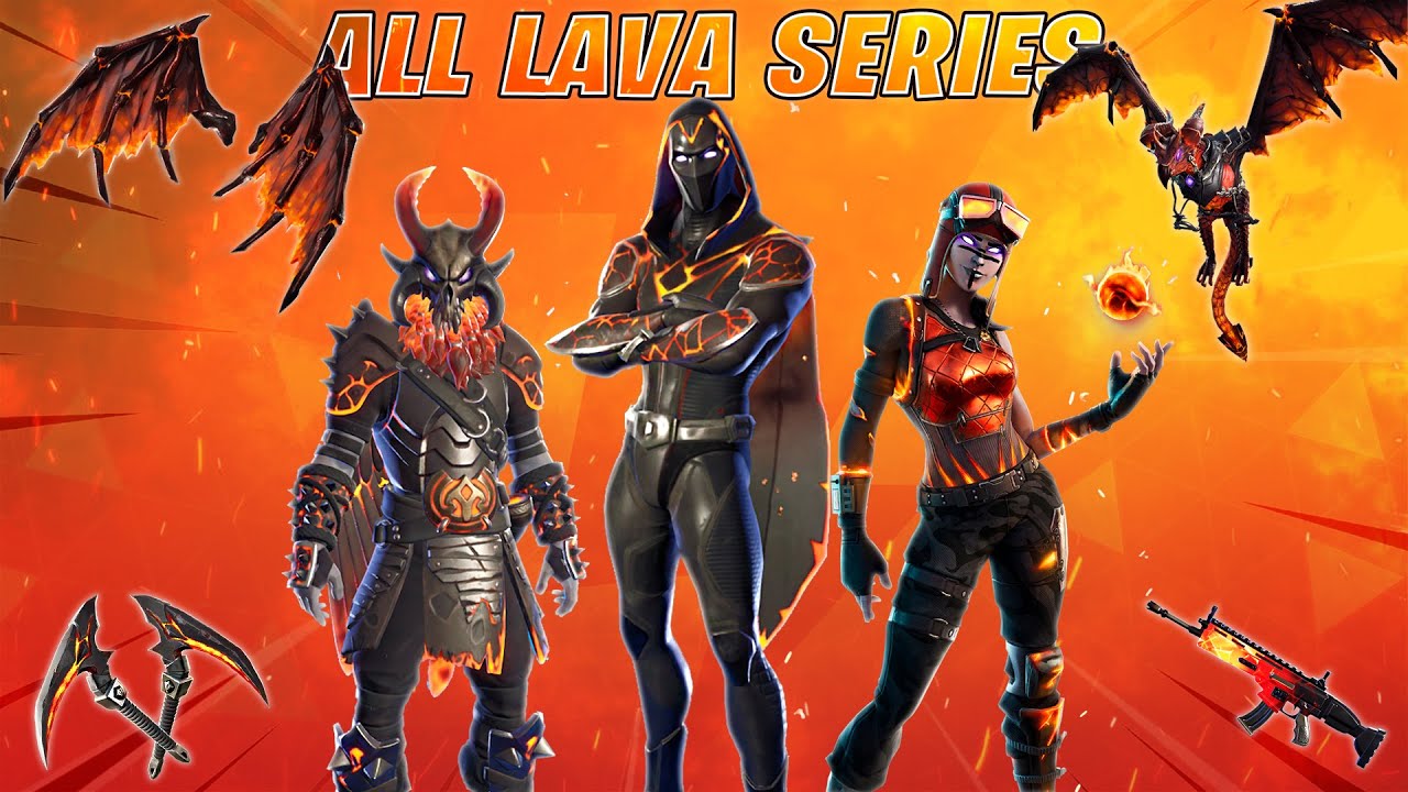 All lava Series Skins & Cosmetics! Fortnite Battle Royale