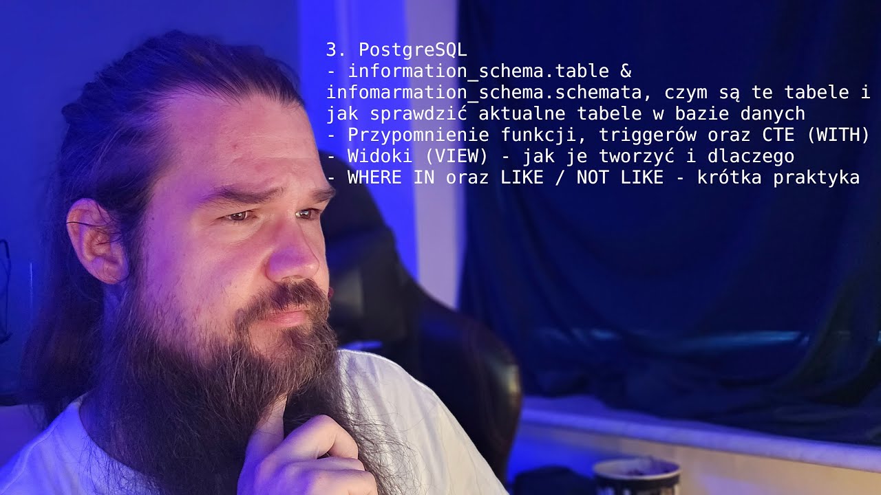 3. PostgreSQL | information_schema.table i schemata - opis tabeli | Widoki - jak tworzyć i dlaczego