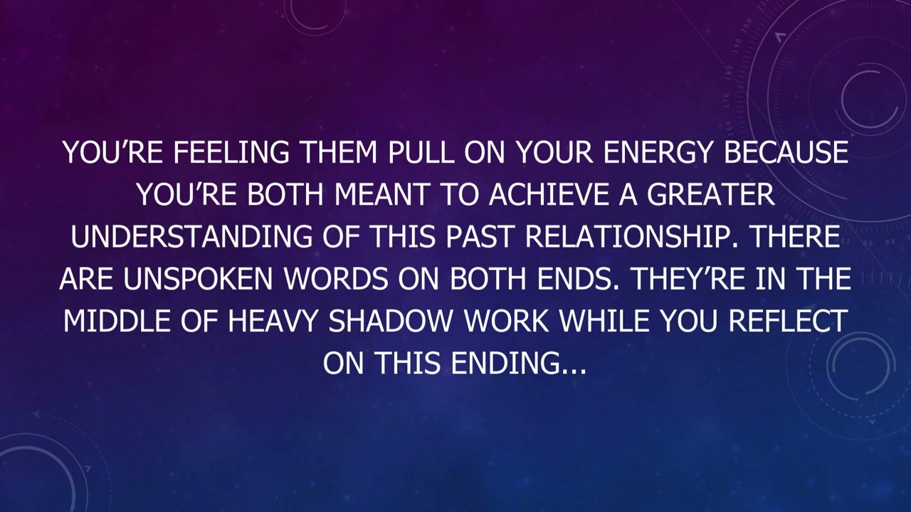 what you're meant to understand about this past connection