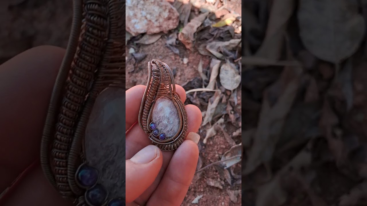artesanato com fios de cobre  #jewelry #diy #art  #wirewrappingtutorial #wirewrap