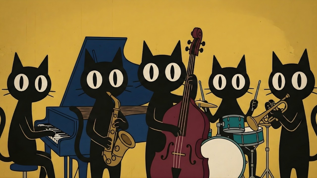 Black Cats Deep Brass Groove: Uplifting Jazz for Creative Work Flow