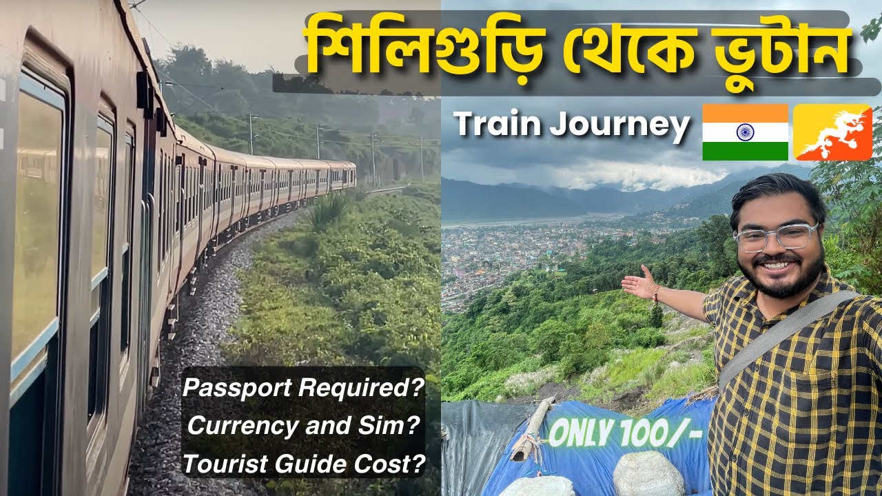 INDIA to BHUTAN Train Journey | শিলিগুড়ি থেকে ভুটান DEMU ট্রেন মাত্র 100 টাকায় | Passport Needed?