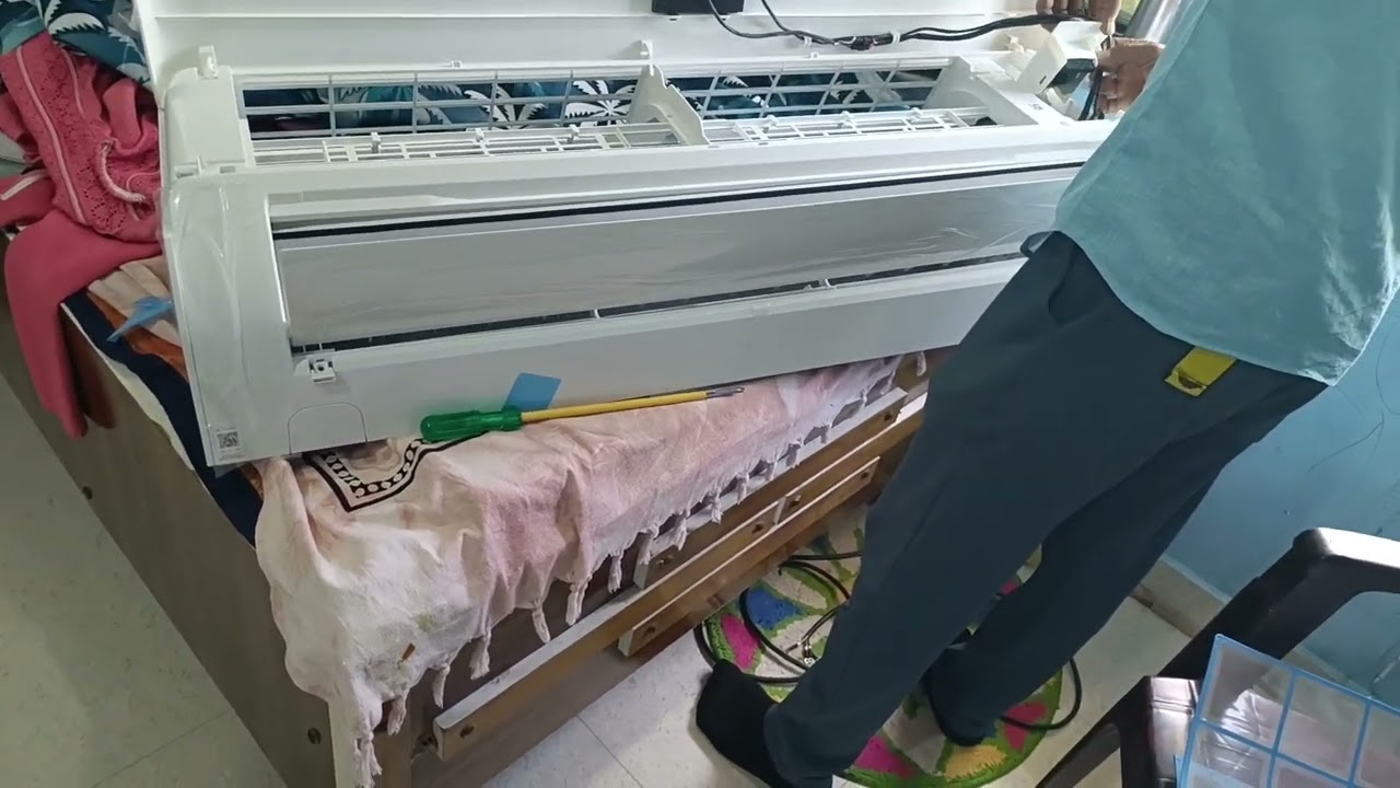 Panasonic 5 star WiFi AC Unboxing Video|| Full installation indoor & outdoor||Rk
