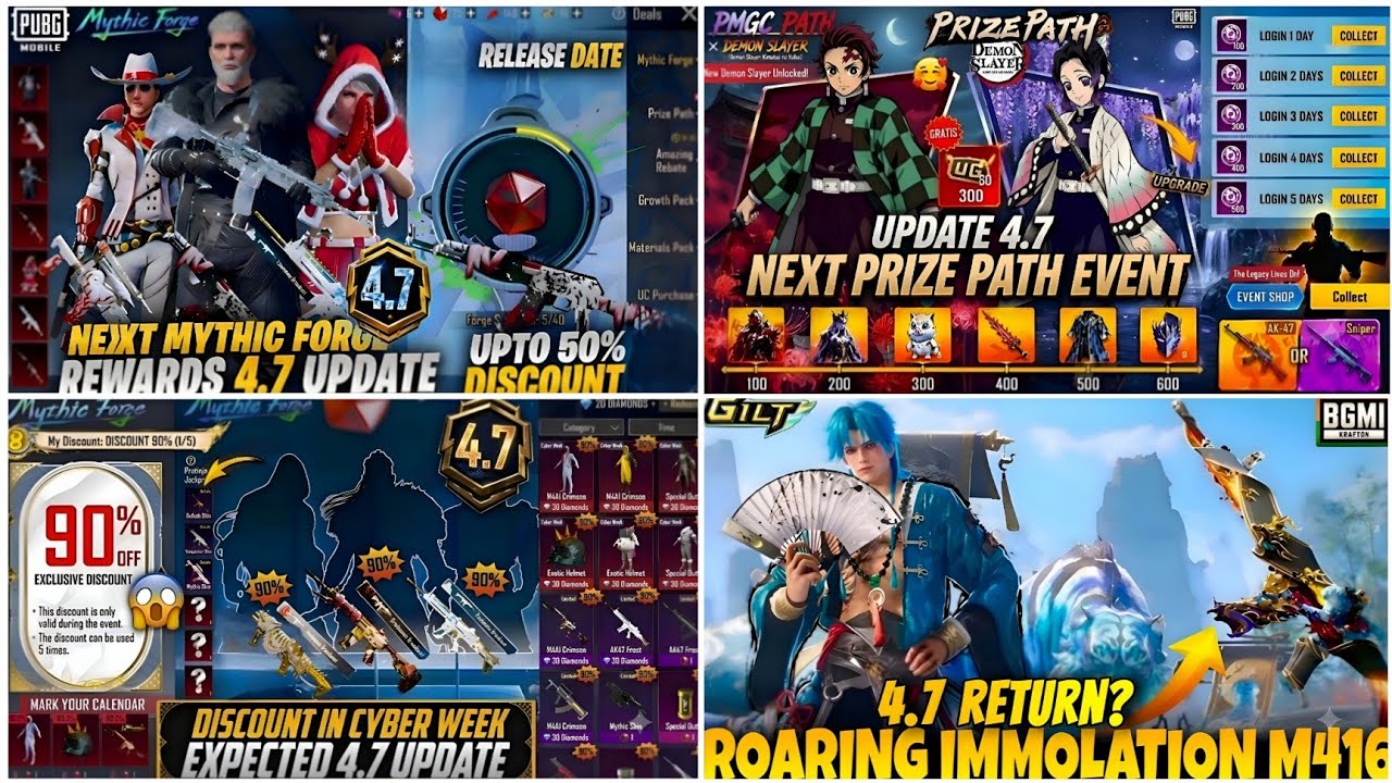 🔴NEXT MYTHIC FORGE BGMI 4.7😍| NEXT PRIZE PATH BGMI🔥| NEXT ULTIMATE SET BGMI🥶| RETURNING ULTIMATE SET