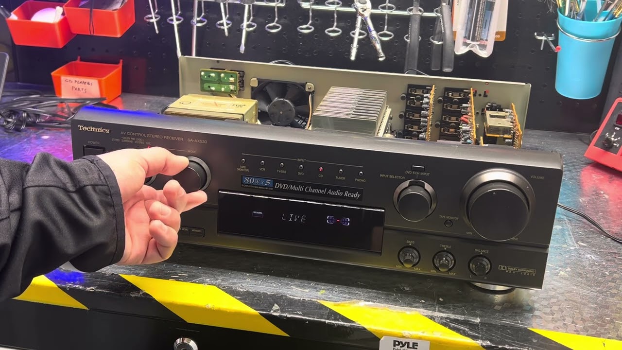 Technics Receiver SA-AX530 testing 