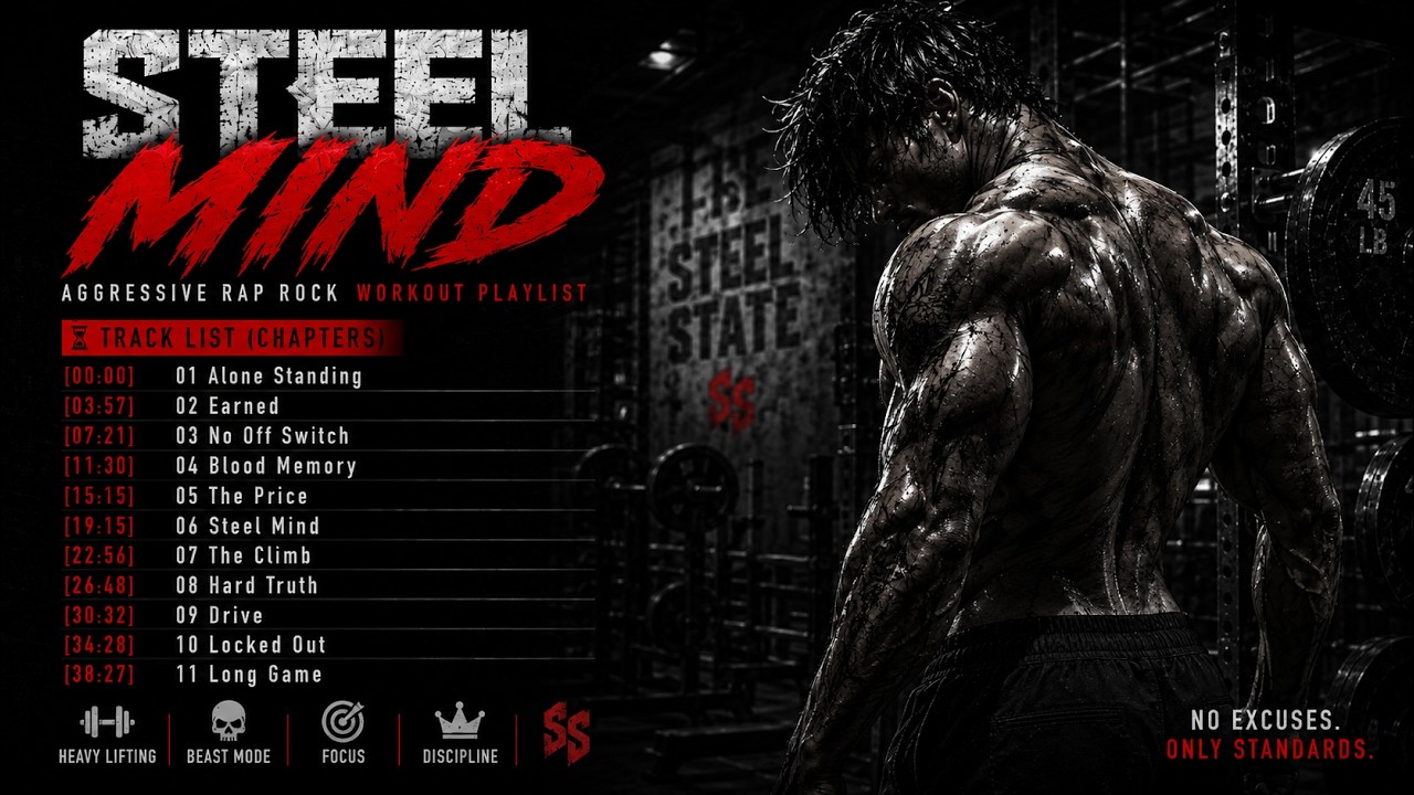 Steel Mind 🔥 Aggressive Rap Rock Workout Playlist | Gym Motivation Music