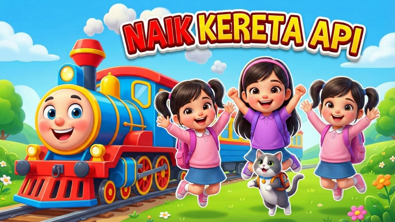 Naik Kereta Api Tut Tut Tut 🚂 Lagu Anak Indonesia Populer (Animasi 3D Lucu)