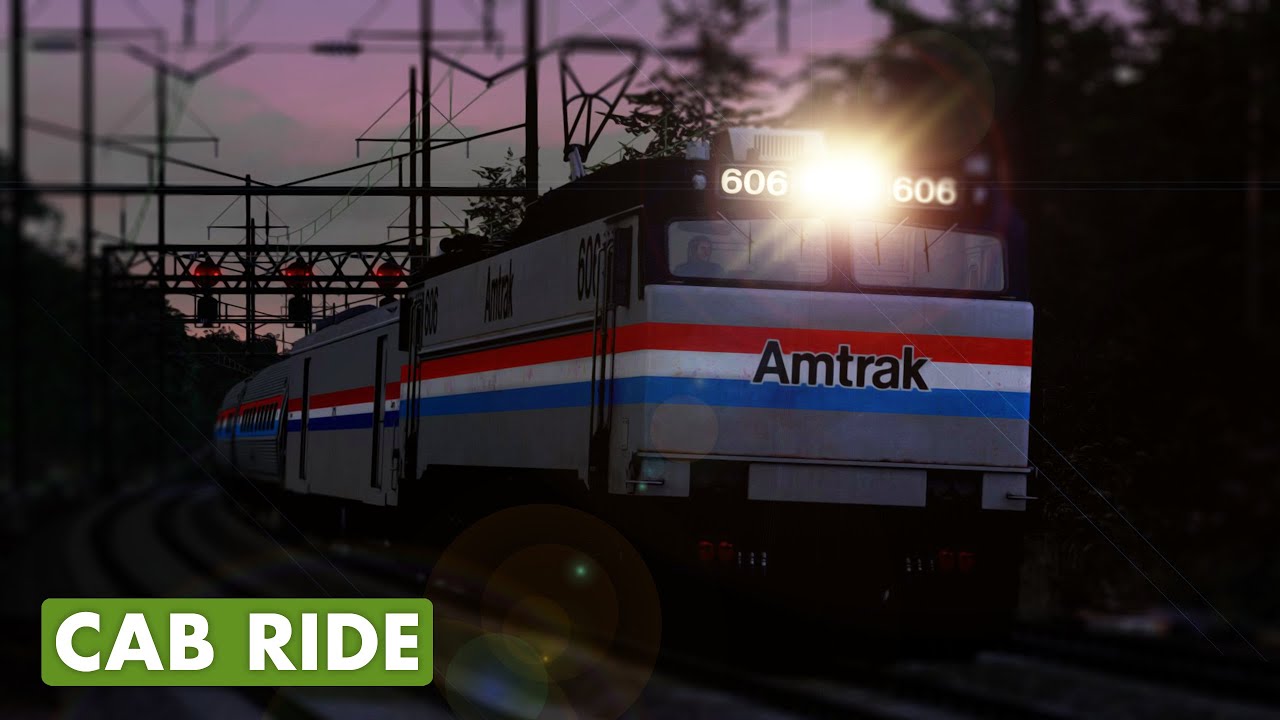 Train Simulator — 'Cold & Dark' Scenario (GE E60) w/ Conductor Announcements — NEC
