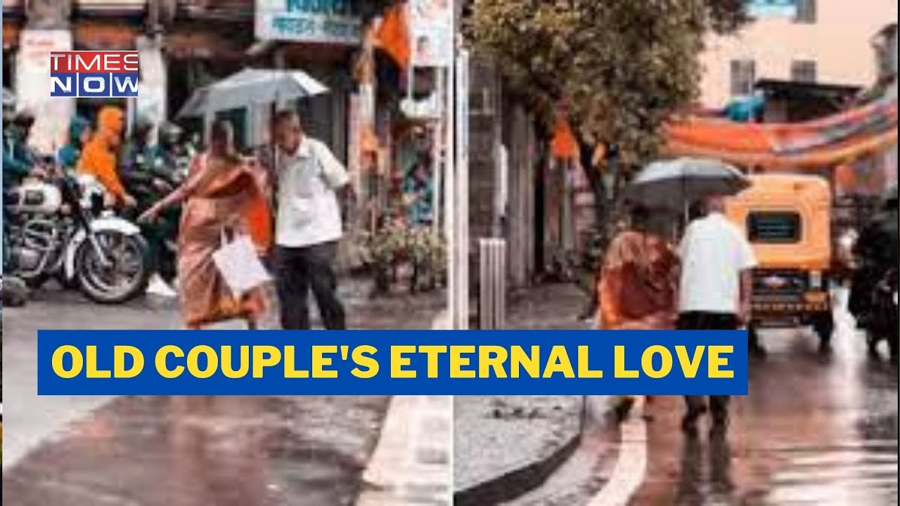 Old Couple Gives Couple Goals By Walking Together In Rain #viralvideo #shorts