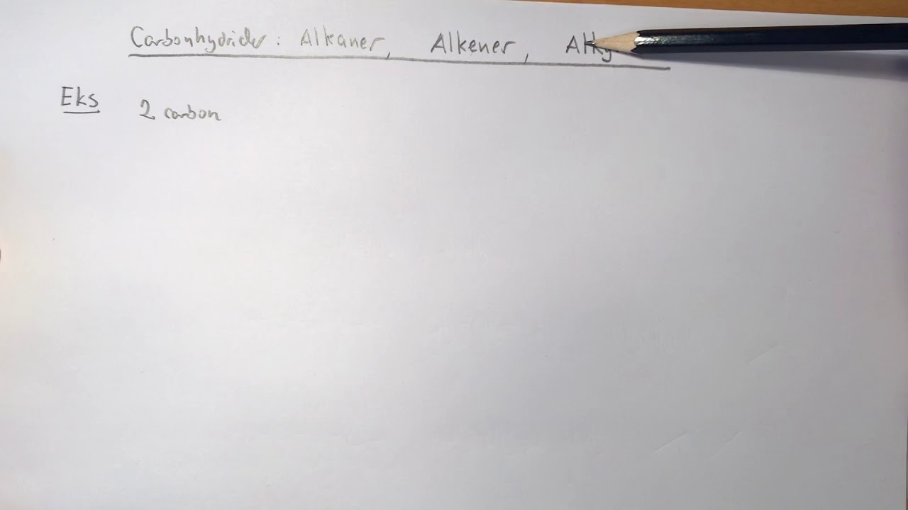 Alkaner, alkener og alkyner
