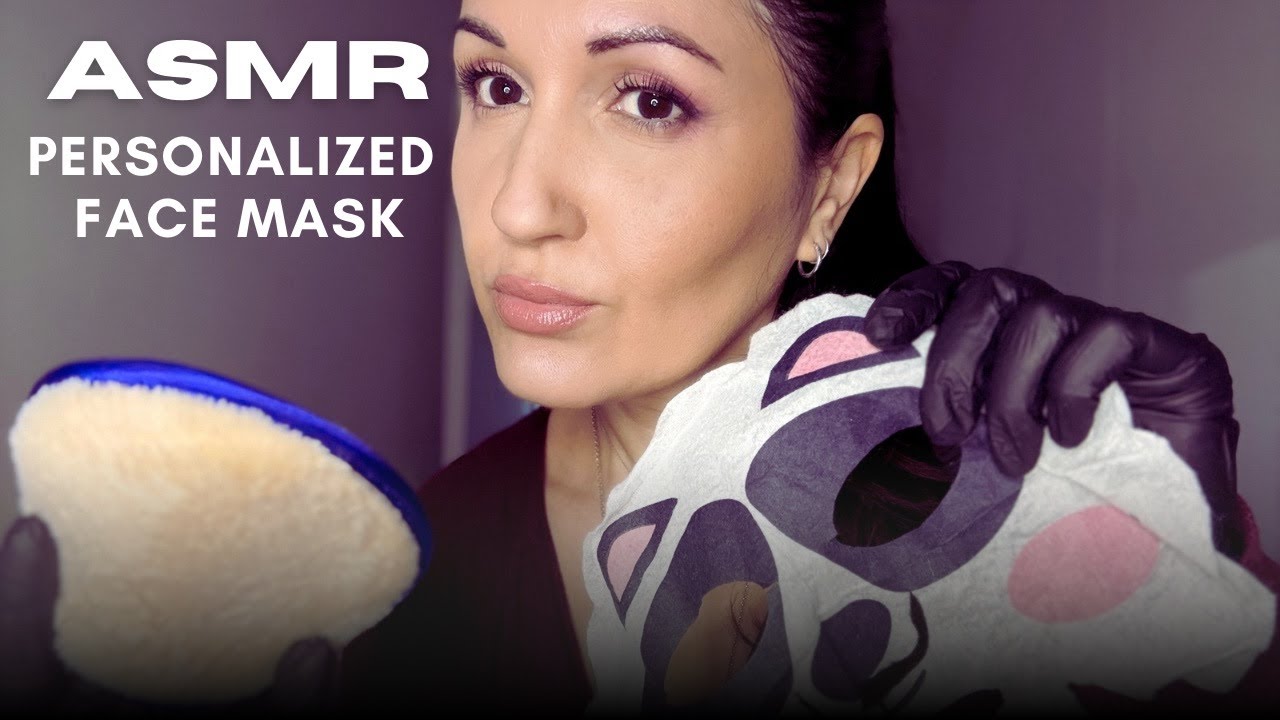 #ASMR ✨ Personalized face mask 👩🏻‍⚕️Dermatologist |touch screen| cleansing face & Massage