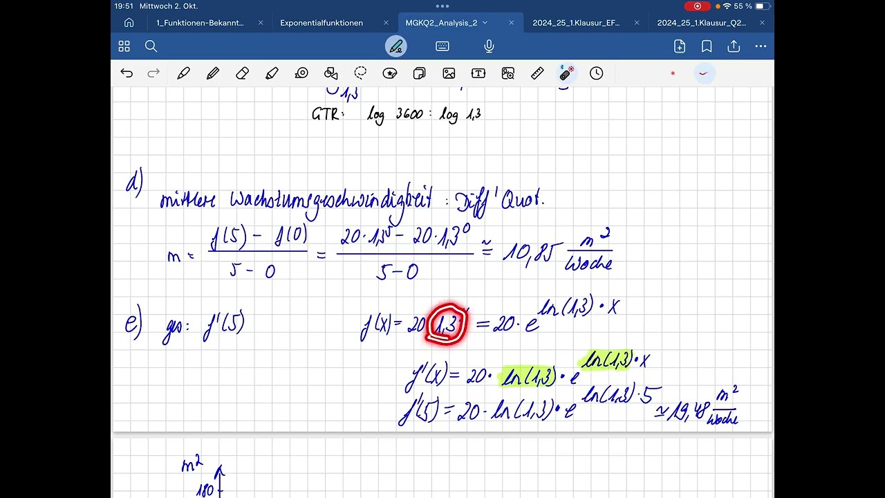 Modellieren mit Exponentialfunktionen im Kontext
