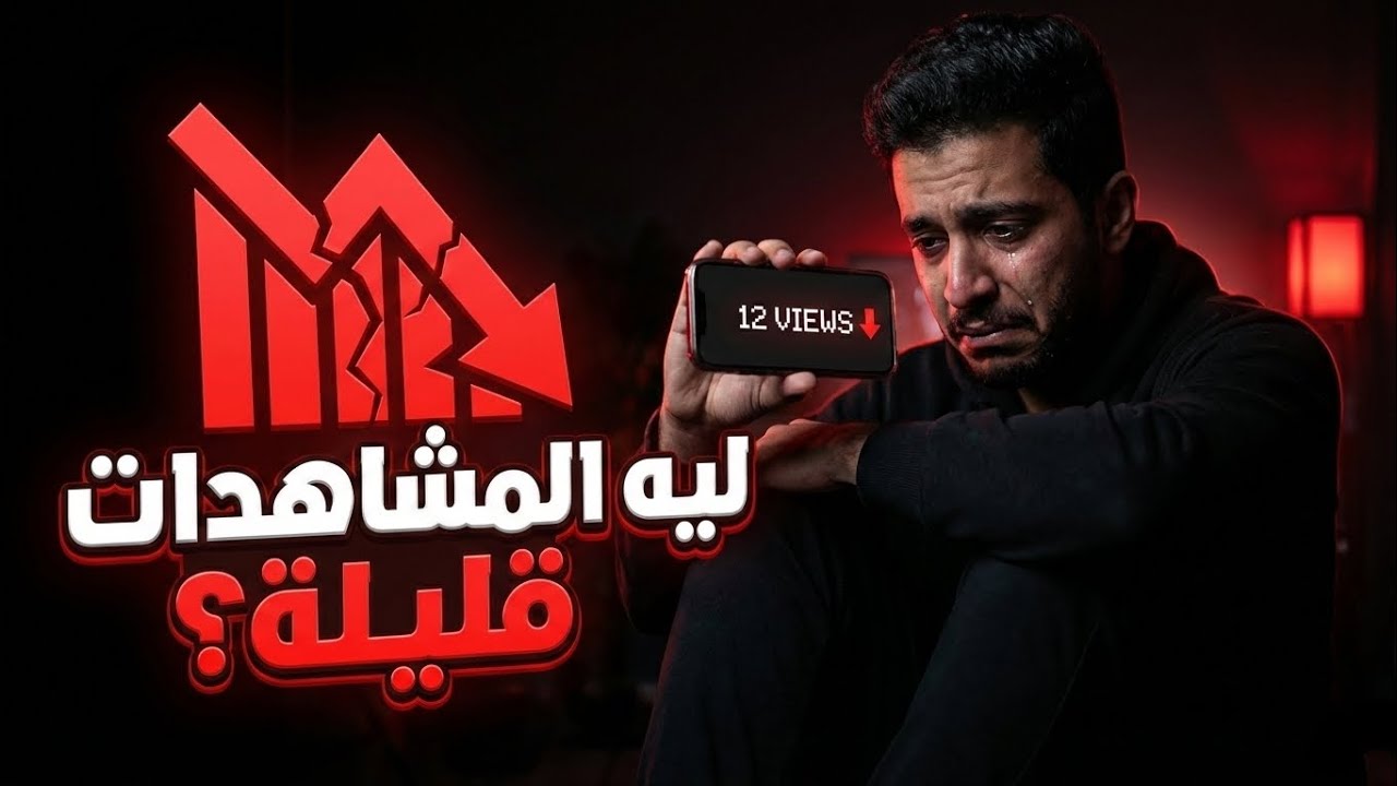 قلة المشاهدات على يوتيوب | فهم المشكلة من غير تعقيد