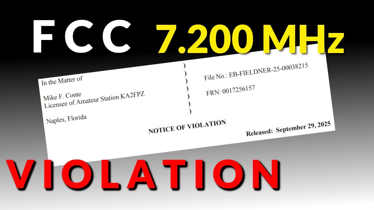Уведомление FCC о нарушении - KA2FPZ - 7,200 МГц