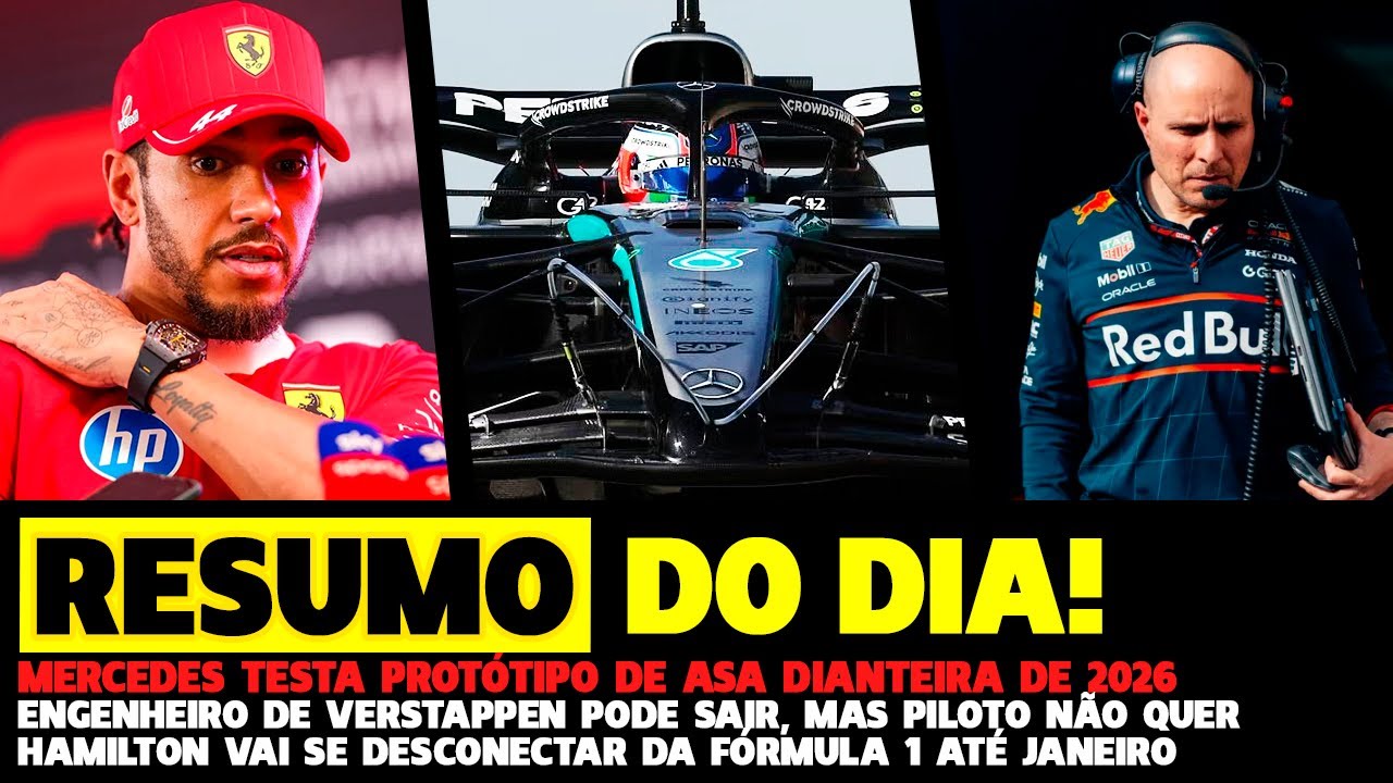 RESUMO DO DIA: MERCEDES TESTA ASA PROTÓTIPO, LAMBIASE PODE SAIR E HAMILTON DE SACO CHEIO |GP EM CASA