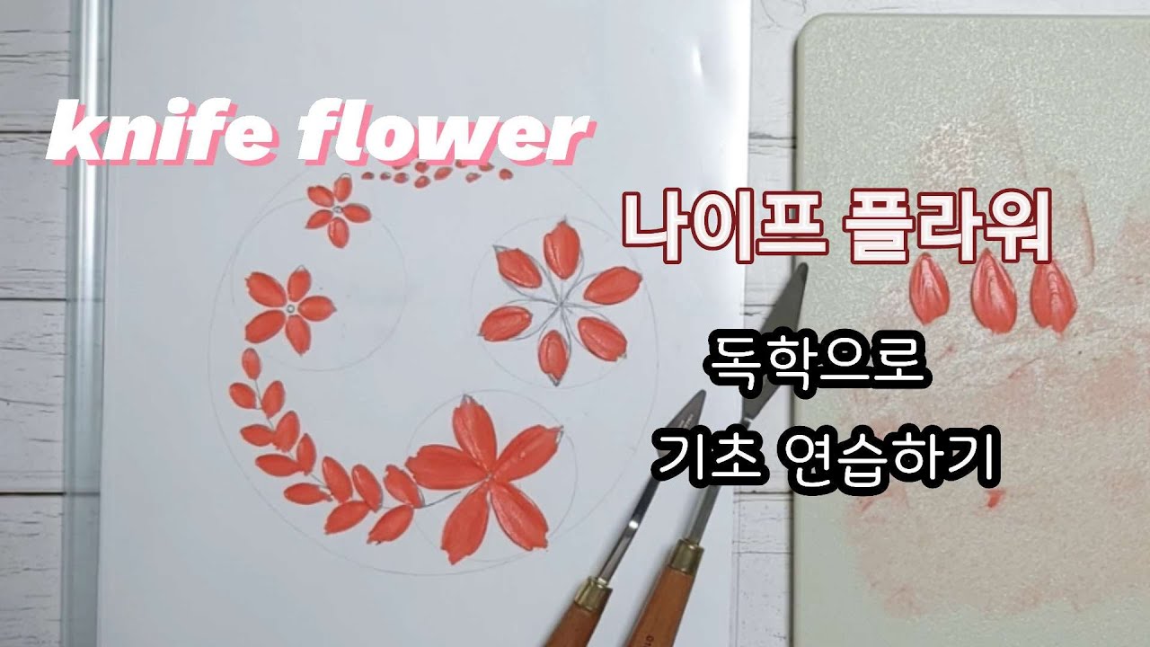 나이프 플라워 기초/독학으로 배우기/기초를 위한 패턴그리기/knife flower