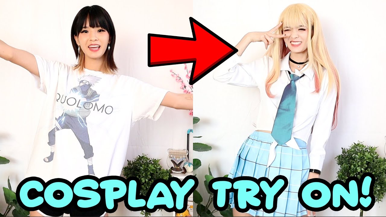 marin kitagawa uniform cosplay try on ♡