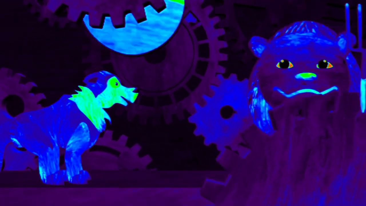 HICKORY DICKORY DOCK+ELEPHANT AND BEAR+SHIFTED LINES AND DIMENSIONAL MIRROR EFFECTS....