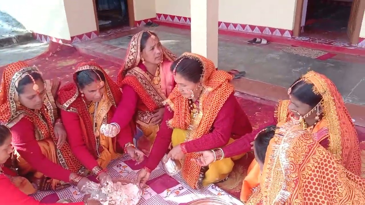 पहाड़ों में रीति रिवाज से शगुन ❤️