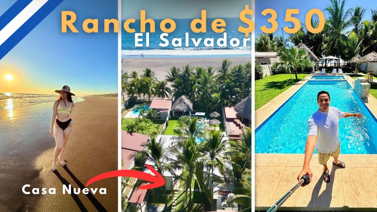 Nueva Casa de Playa desde $350 Para 12 Personas en El Salvador 🇸🇻 