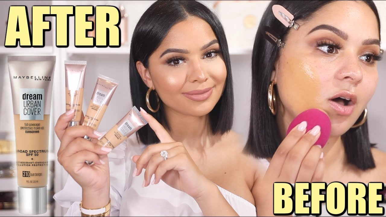NEW Maybelline Dream Urban Cover Full Coverage Foundation All Day Wear Test!
