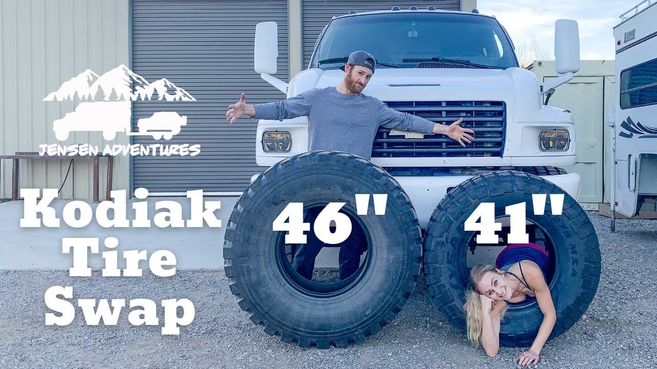 Swapping Tires/Suspension on our Kodiak 4500 Expedition rig!