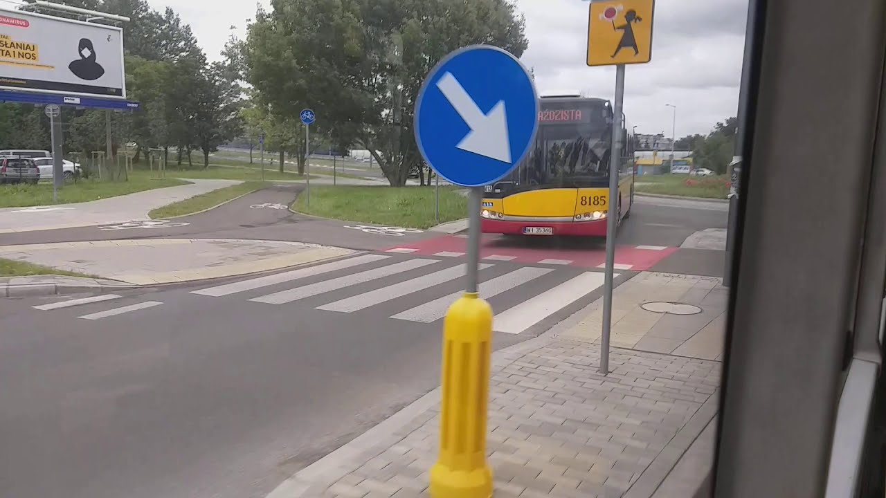 Przejazd warszawskim autobusem MAN NG313 #3370 linia 185