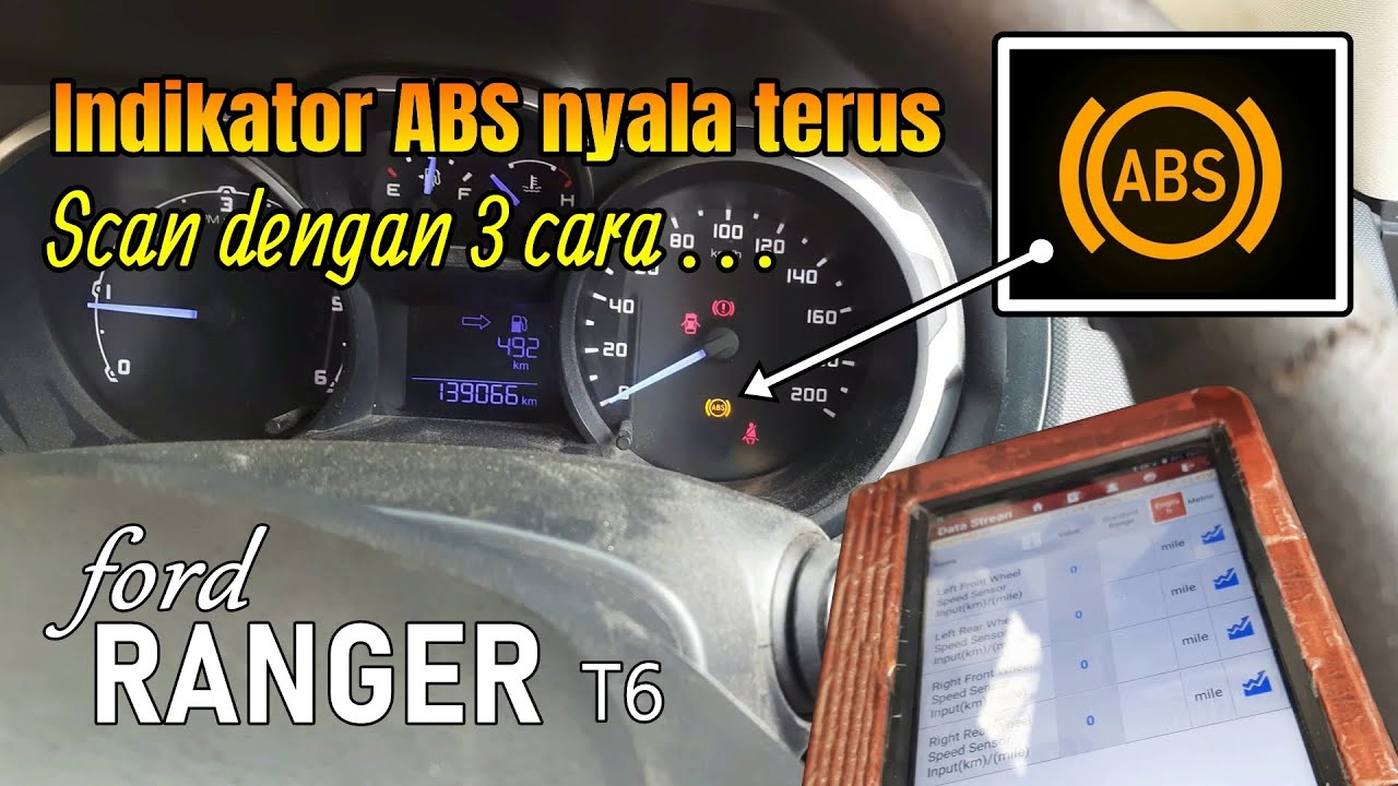 Cek Indikator ABS Ford Ranger T6 nyala terus