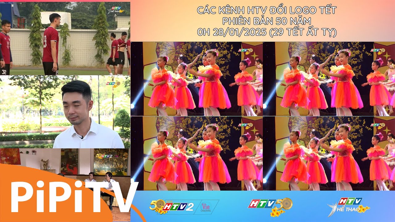 [Multiview] Các kênh HTV hòa sóng, đổi logo Tết (phiên bản 50 năm) 0h 28/01/2025 - 29 Tết Ất Tỵ