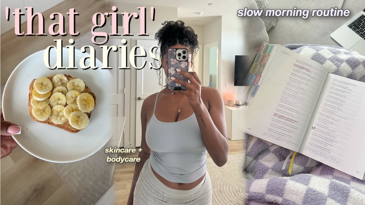 that girl diaries 🎀 | slow morning routine + skincare & bodycare + breakfast  grwm