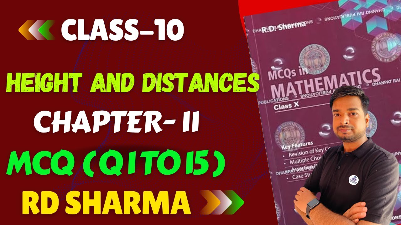 RD Sharma MCQs Solutions Class 10 Ch 8 Height And Distances Multiple Choice Questions latest Edition