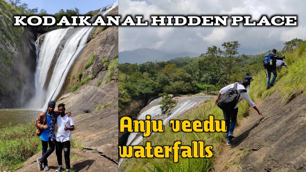 Kodaikanal hidden place 🤩 Anjuveedu waterfalls🥰 Hk NATURE❤️