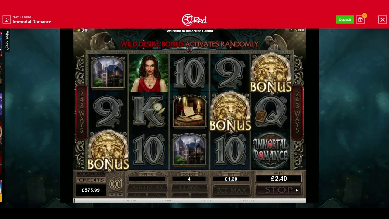 Immortal Romance Slot Review - 32Red Casino
